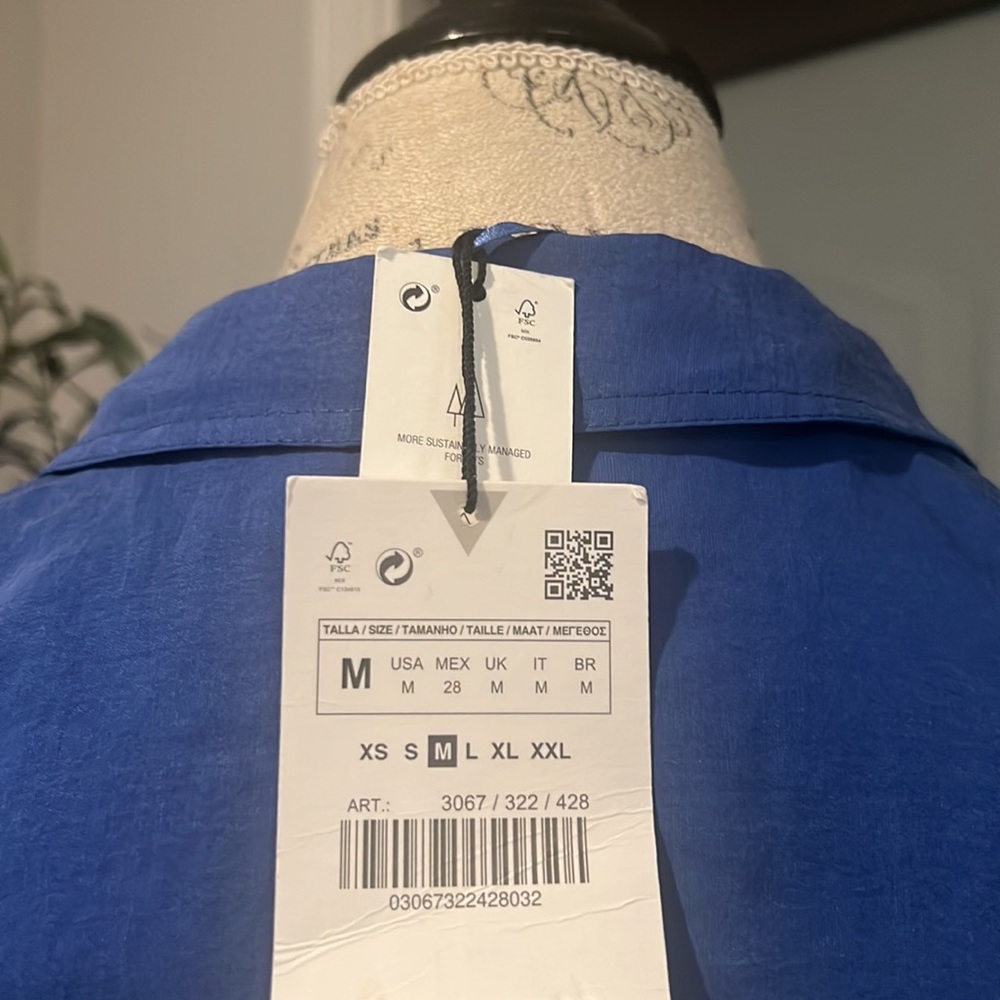 NWT Zara Blue Dress - Picture 4 of 6
